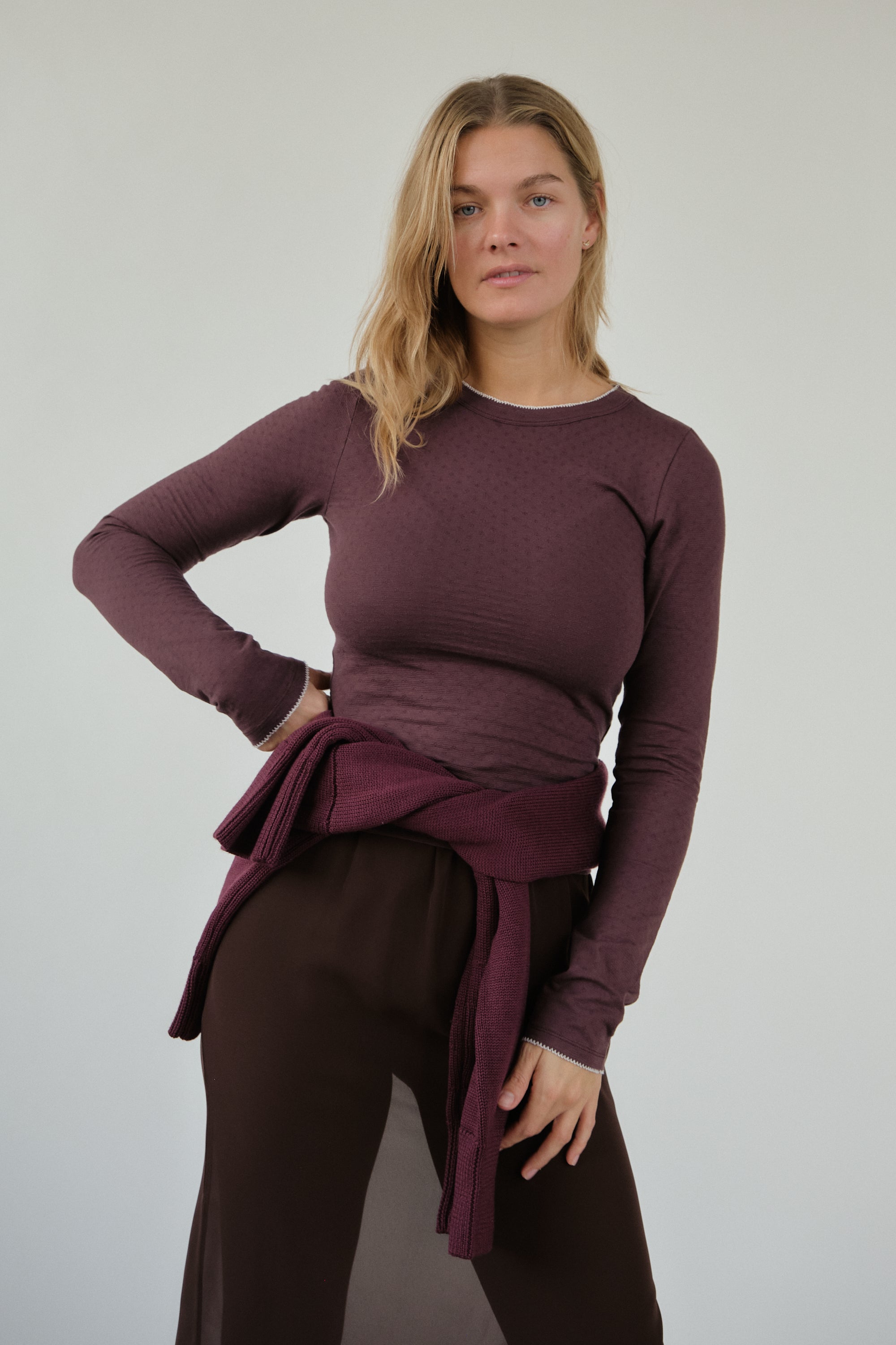 T96 Pointelle Longsleeve