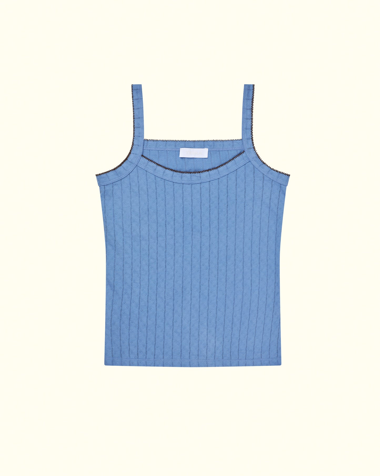 T96 Pointelle Top - Dove Blue